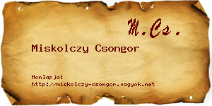 Miskolczy Csongor névjegykártya