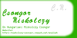 csongor miskolczy business card